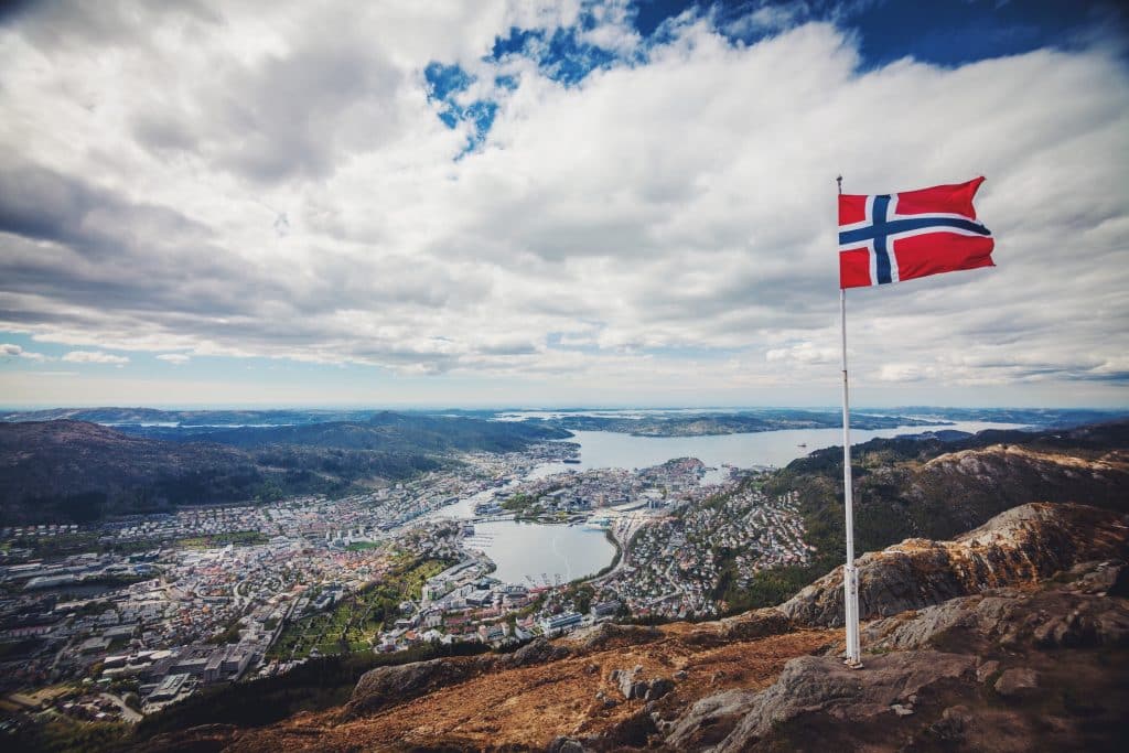 Bilde av det norske flagg